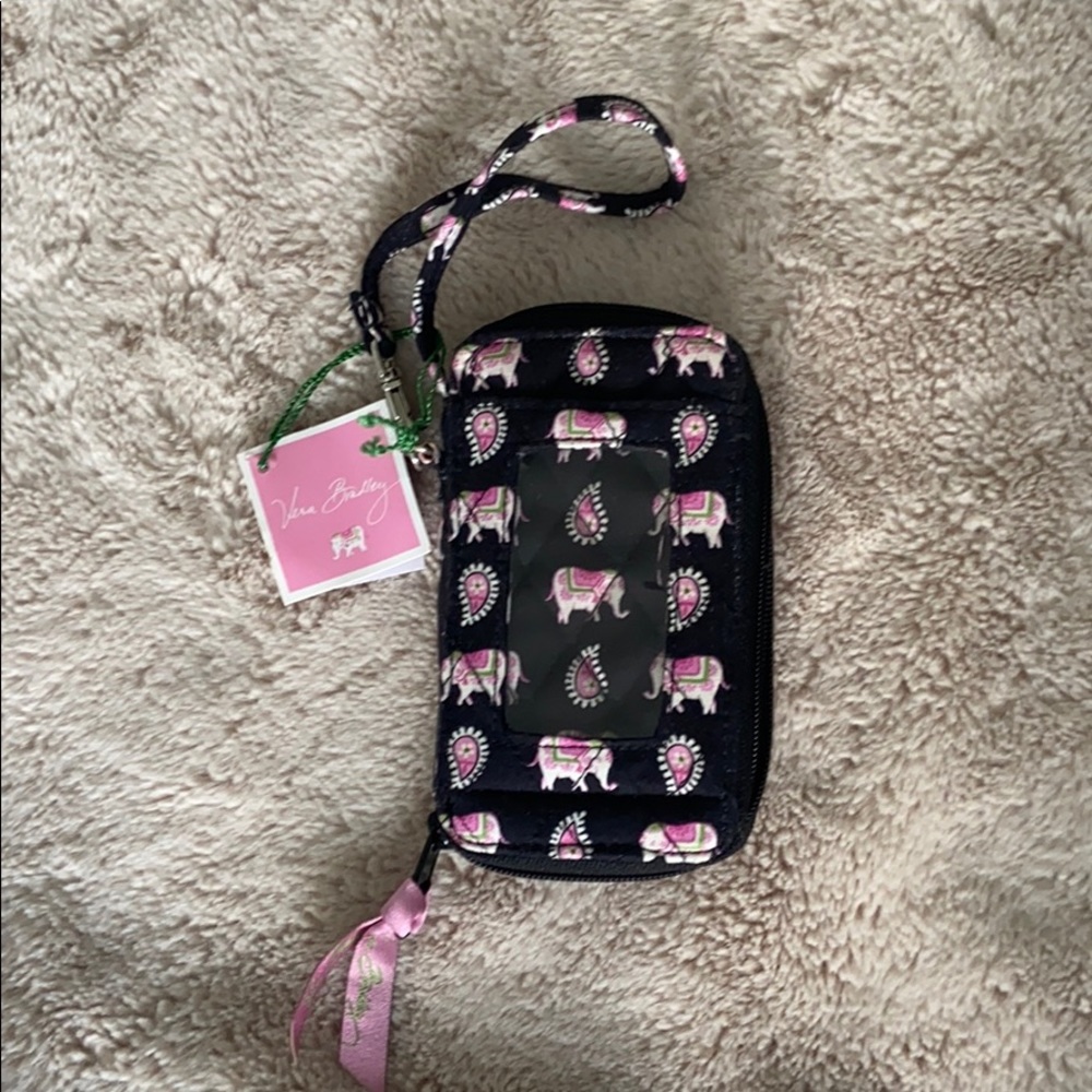 NWT RARE PATTERN-pink elephant-Vera Bradley wallet